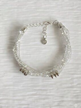 NWOT Fifth Avenue Collection Swarovski Crystal Mesh Stardust Bracelet